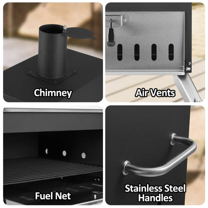 Fornello per pizza da esterno a 2 livelli, forno a legna per pizza, griglia per pizza da esterno per campeggio - 16 pollici