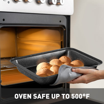 Set di pentolame da cucina in granito da 17 pezzi, set di pentole e padelle antiaderenti.