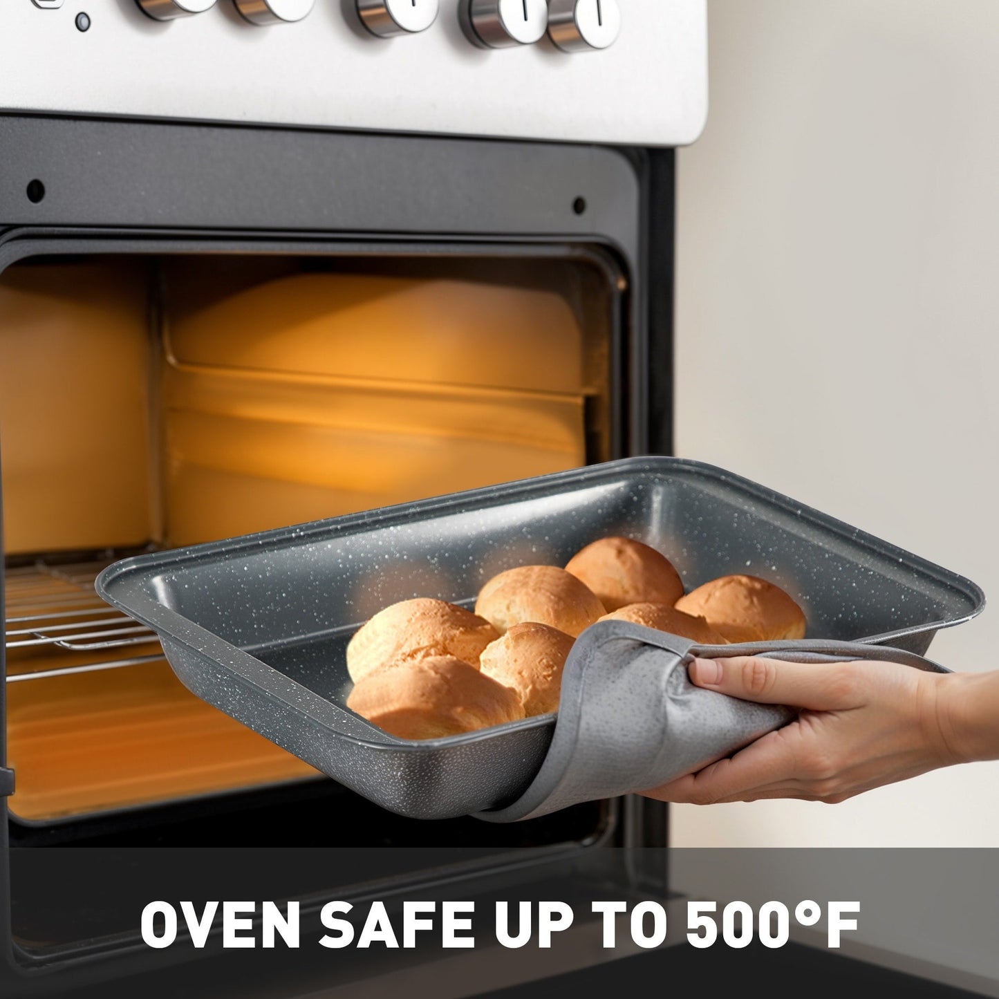 Set di pentolame da cucina in granito da 17 pezzi, set di pentole e padelle antiaderenti.