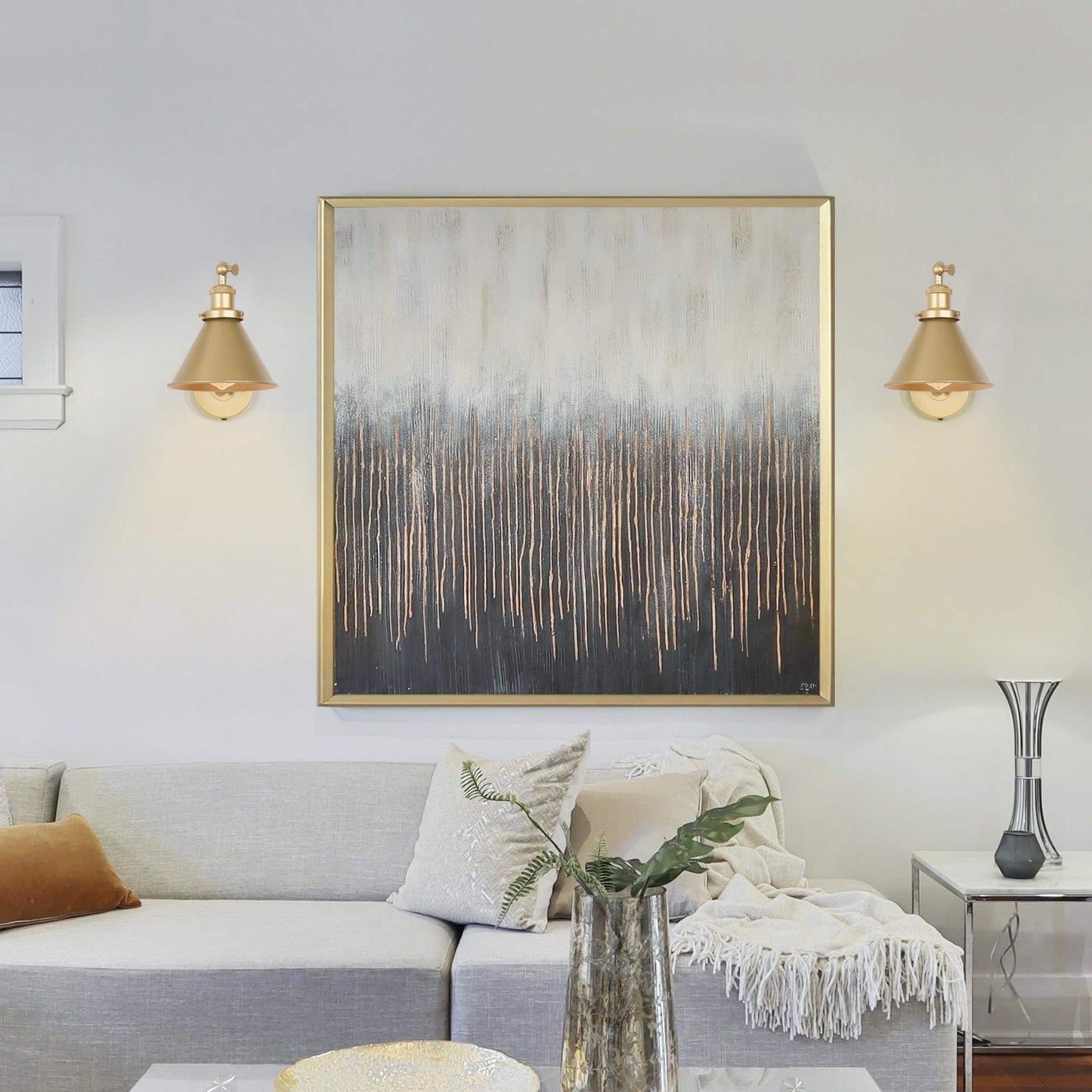 2 Set di Lampade a Braccio Oscillante Moderne, Regolabili, a Spina o a Cablaggio Fisso, per Parete