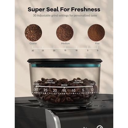 Macchina per Espresso Semi-Automatica a 20 Bar con Macinacaffè e Sbafattore di Latte