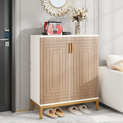 Mobile porta scarpe moderno con ante, capiente e a 6 ripiani, per riporre fino a 20 paia di scarpe, ideale per l'ingresso.