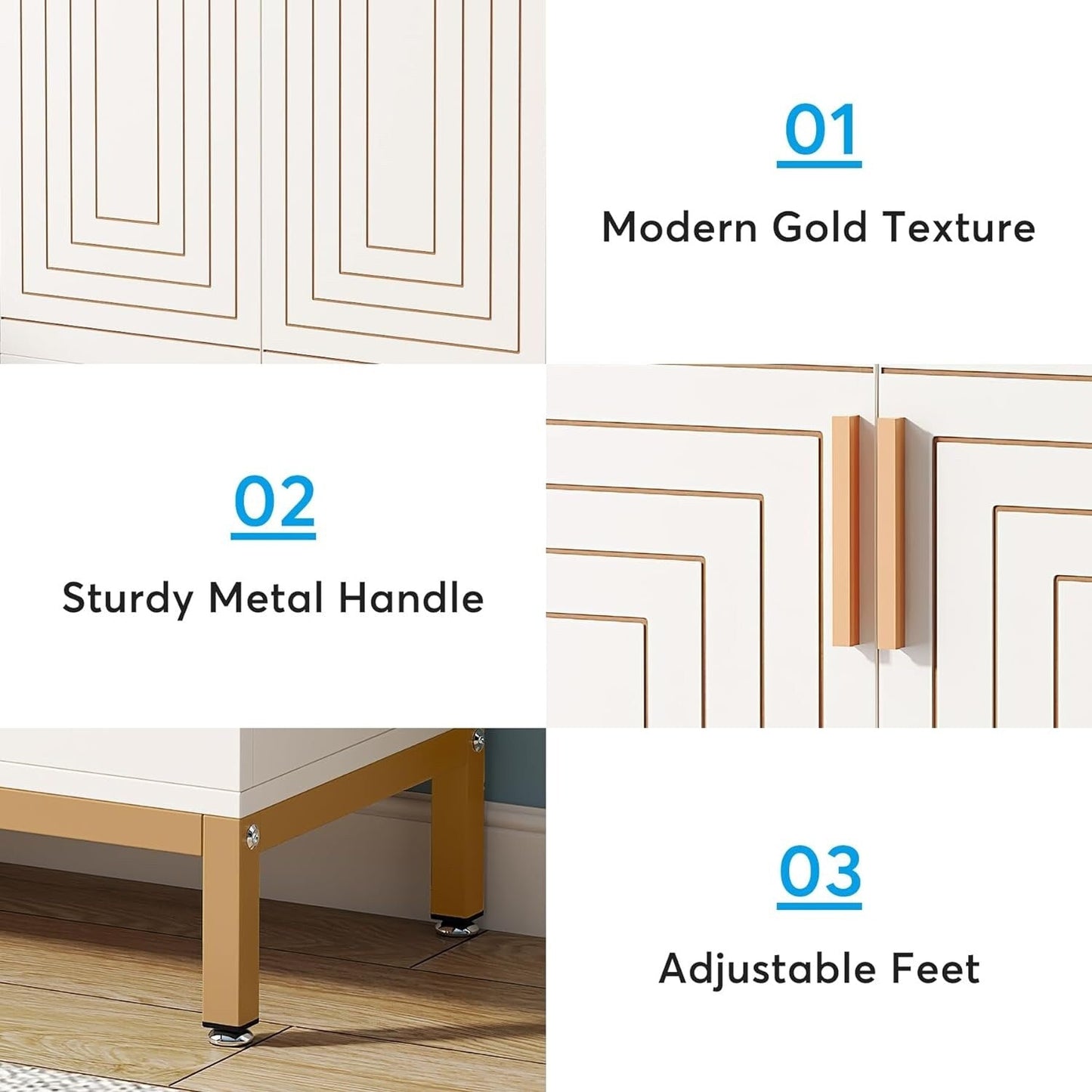 Mobile porta scarpe moderno con ante, capiente e a 6 ripiani, per riporre fino a 20 paia di scarpe, ideale per l'ingresso.