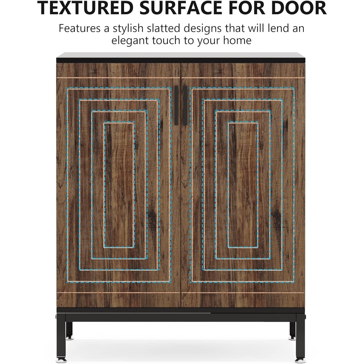 Mobile porta scarpe moderno con ante, capiente e a 6 ripiani, per riporre fino a 20 paia di scarpe, ideale per l'ingresso.