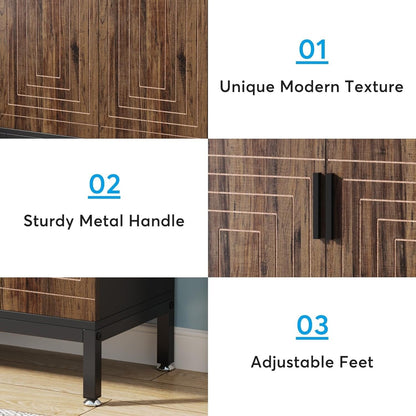 Mobile porta scarpe moderno con ante, capiente e a 6 ripiani, per riporre fino a 20 paia di scarpe, ideale per l'ingresso.