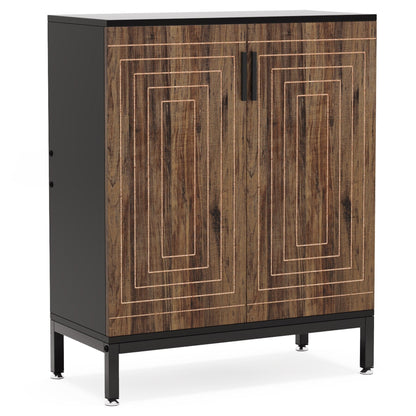 Mobile porta scarpe moderno con ante, capiente e a 6 ripiani, per riporre fino a 20 paia di scarpe, ideale per l'ingresso.