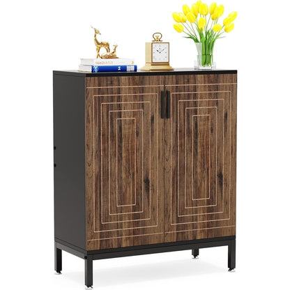 Scarpiera da 20 paia, mobile porta scarpe moderno da 95 cm con ante, bianco e oro.