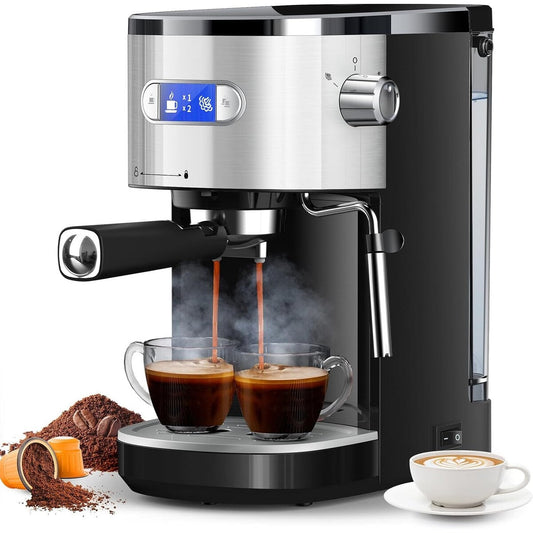 Macchina per Espresso 20 Bar con Stecco a Vapore per Montare il Latte, Macchina per Cappuccino e Latte per la Casa, Regalo per Amanti del Caffè