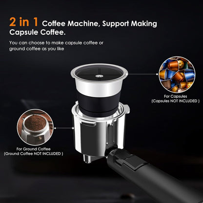 Macchina per Espresso 20 Bar con Stecco a Vapore per Montare il Latte, Macchina per Cappuccino e Latte per la Casa, Regalo per Amanti del Caffè