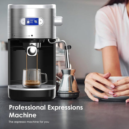Macchina per Espresso 20 Bar con Stecco a Vapore per Montare il Latte, Macchina per Cappuccino e Latte per la Casa, Regalo per Amanti del Caffè