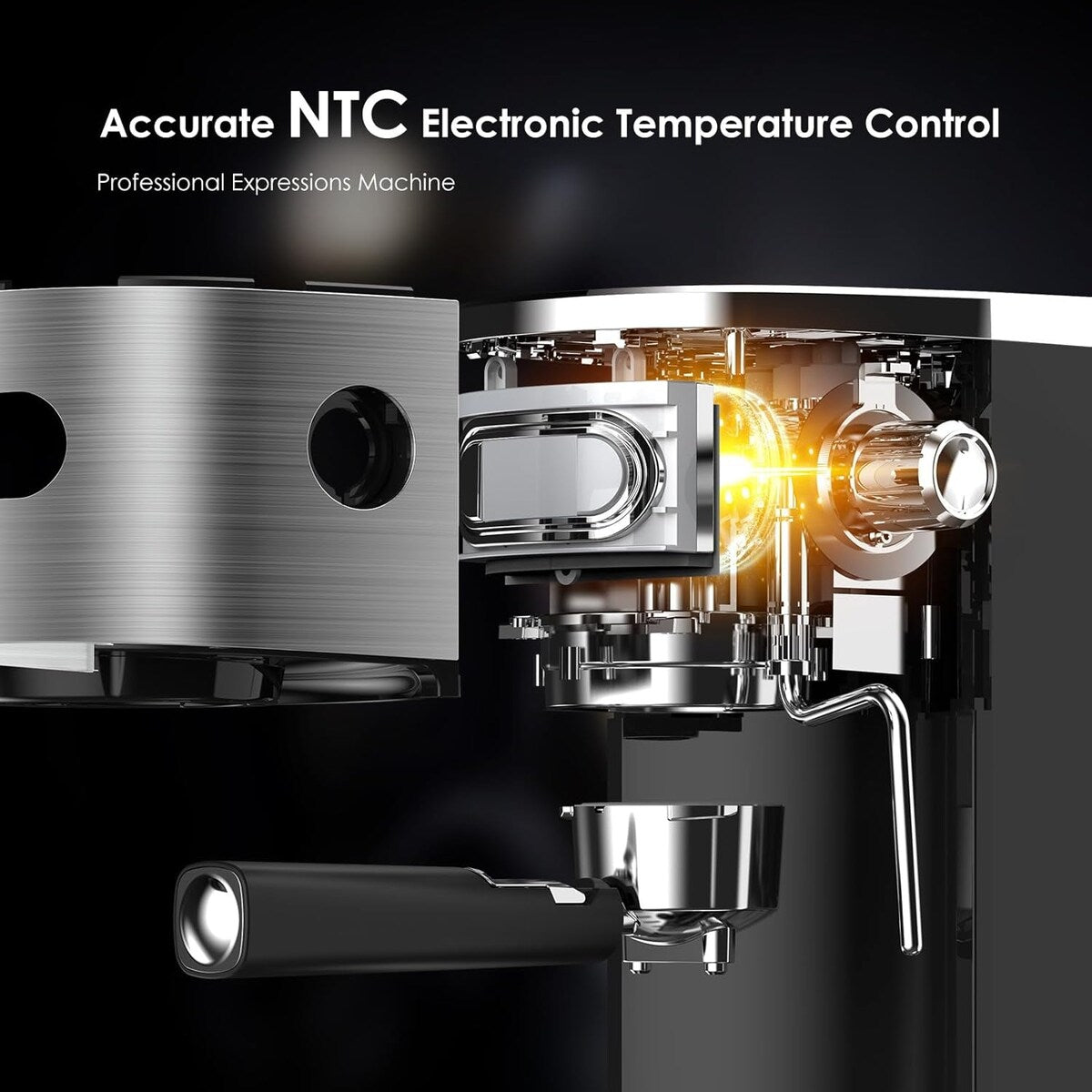 Macchina per Espresso 20 Bar con Stecco a Vapore per Montare il Latte, Macchina per Cappuccino e Latte per la Casa, Regalo per Amanti del Caffè