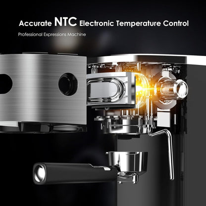 Macchina per Espresso 20 Bar con Stecco a Vapore per Montare il Latte, Macchina per Cappuccino e Latte per la Casa, Regalo per Amanti del Caffè