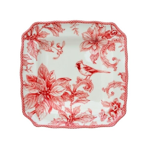 Set di stoviglie da pranzo 222 Fifth Christmas Lane da 16 pezzi, per 4 persone.