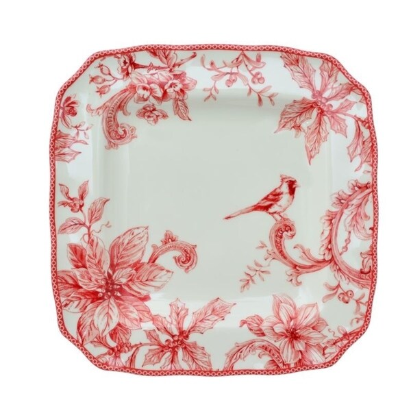 Set di stoviglie da pranzo 222 Fifth Christmas Lane da 16 pezzi, per 4 persone.