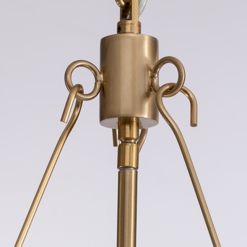 Lampadario a cristallo moderno dorato da 60 cm (23,6 pollici) con 6 luci, stile glamour, a forma di tamburo, ideale per isola cucina e sala da pranzo.