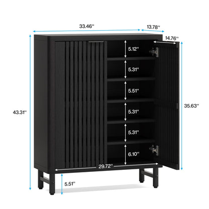 Mobile porta scarpe con anta per 24 paia, per ingresso e soggiorno