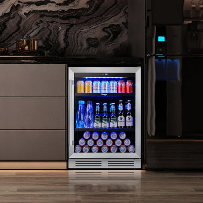 Frigorifero per bevande da 24 pollici, capacità 140 lattine, per bibite, vino e altre bevande - 24 pollici