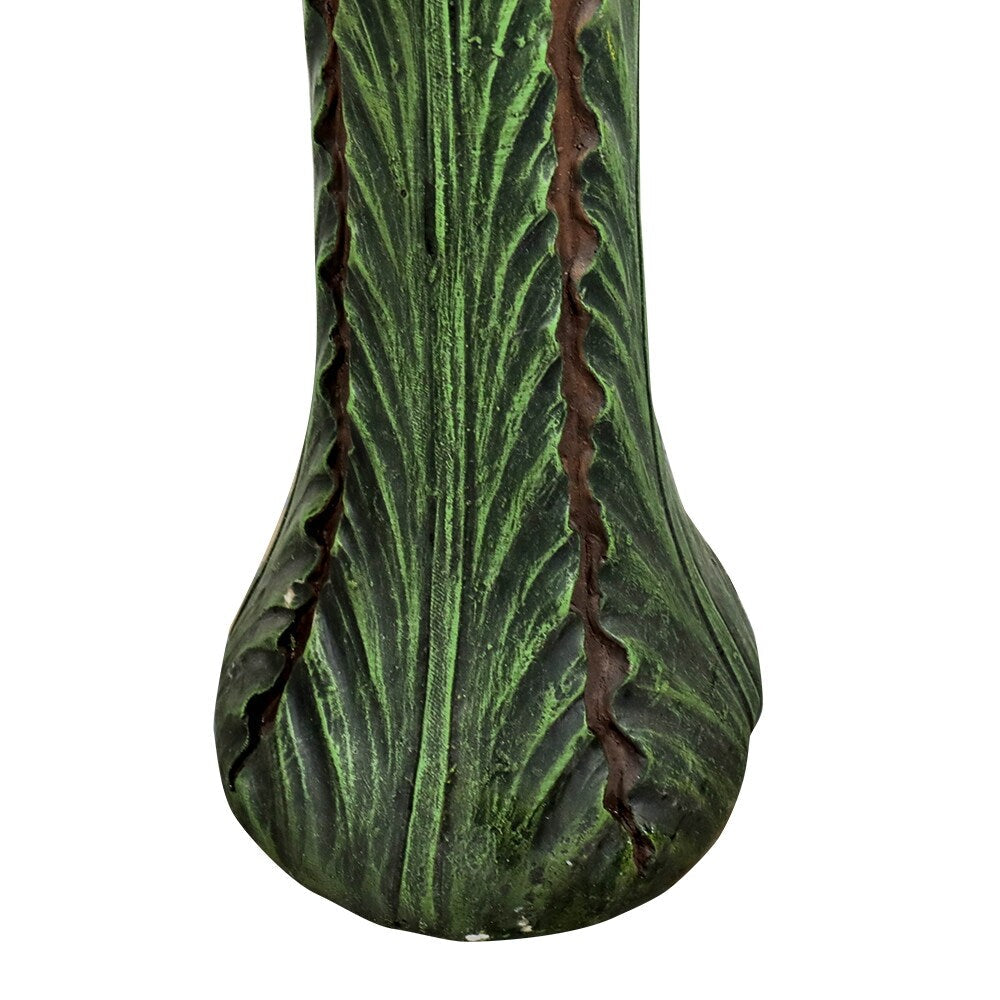 Vasca per uccelli a forma di girasole da esterno da 62 cm - Vasca per uccelli in cemento con piedistallo