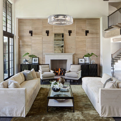 Lampadario a 8 luci da 63 cm (24,8 pollici) in stile farmhouse, lampadario di cristallo, lampadario a tamburo per sala da pranzo, soggiorno, camera da letto e cucina.