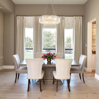 Lampadario a 8 luci da 63 cm (24,8 pollici) in stile farmhouse, lampadario di cristallo, lampadario a tamburo per sala da pranzo, soggiorno, camera da letto e cucina.