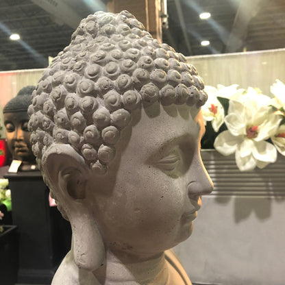 Statua di Buddha meditante in cemento leggero da 65 cm (25,6 pollici)