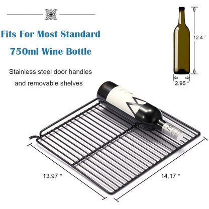 Frigorifero/dispensatore per bevande, mini frigorifero per vino da 26 bottiglie - 17.52*19.29*31.18 pollici