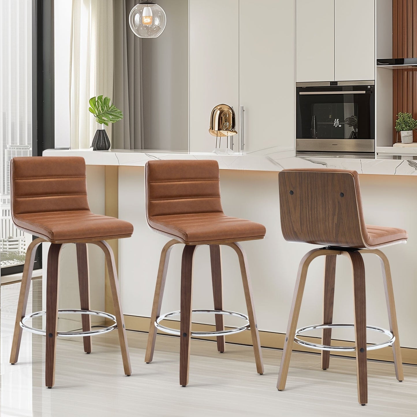 26/29 sgabelli da bar/cucina girevoli in similpelle, set da 2/3 pezzi