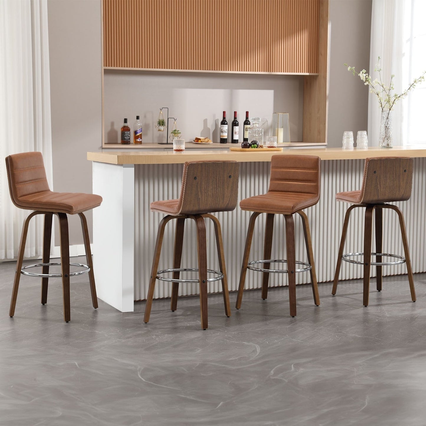 26/29 sgabelli da bar/cucina girevoli in similpelle, set da 2/3 pezzi