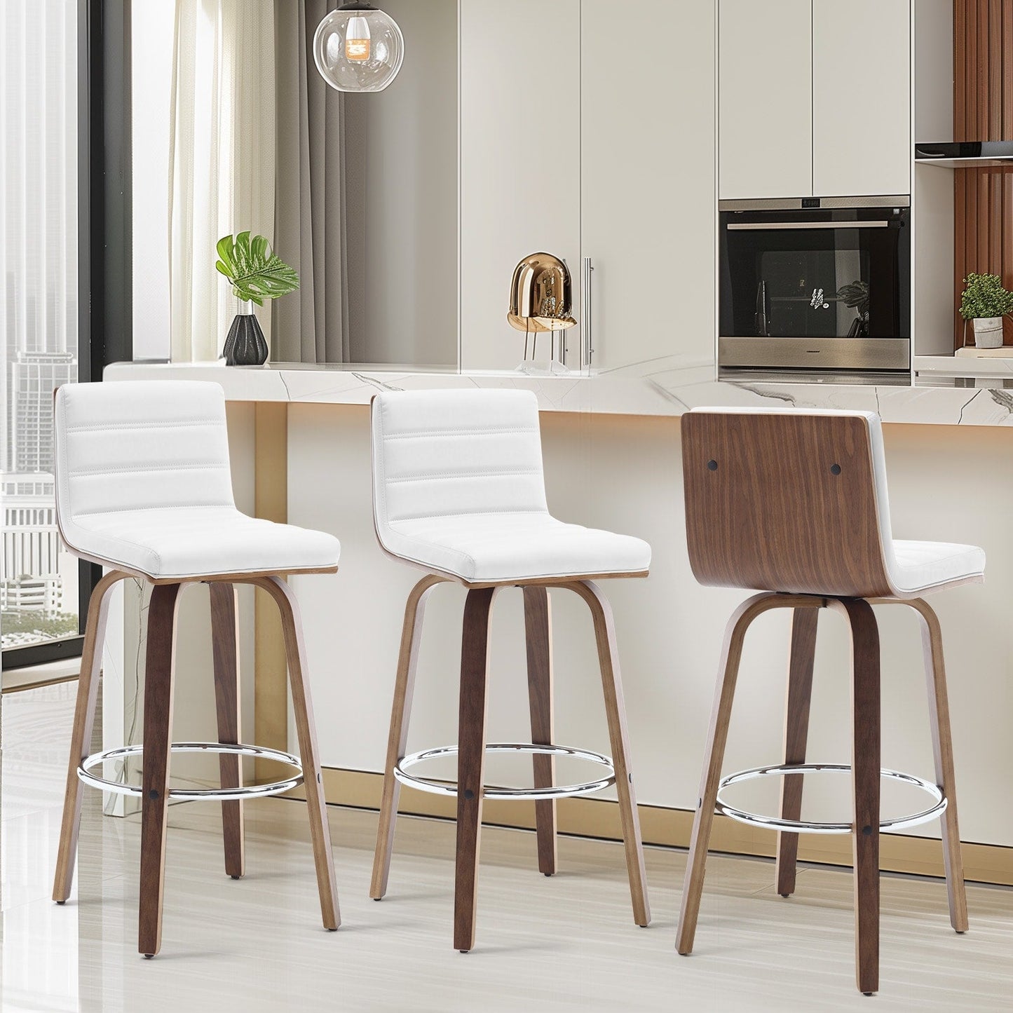 26/29 sgabelli da bar/cucina girevoli in similpelle, set da 2/3 pezzi