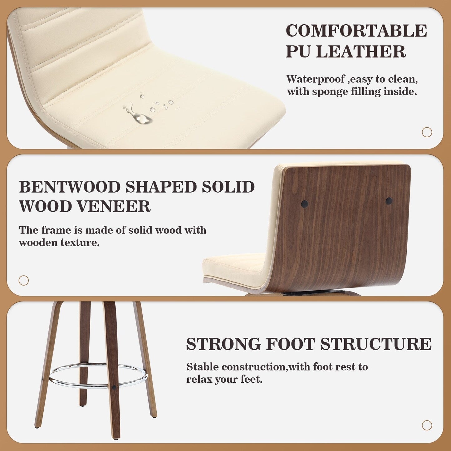 26/29 sgabelli da bar/cucina girevoli in similpelle, set da 2/3 pezzi