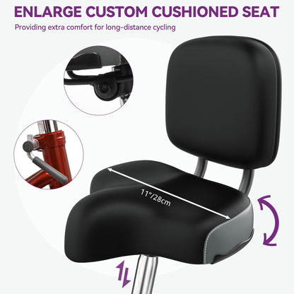 26 Tricicli blu per adulti, biciclette a 3 ruote con cestini rimovibili