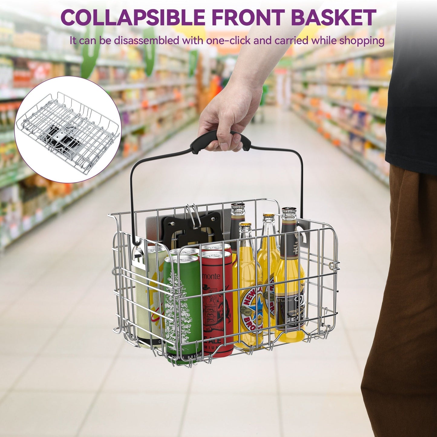 26 Tricicli blu per adulti, biciclette a 3 ruote con cestini rimovibili