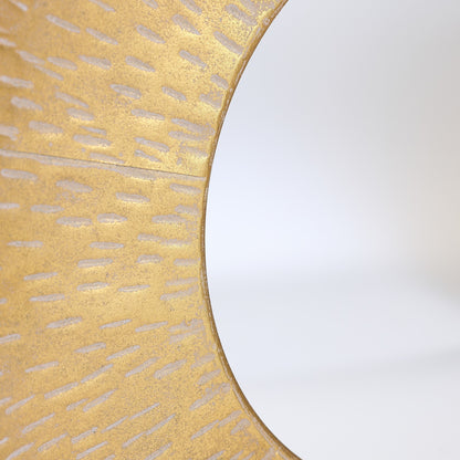 Set di 3 specchi da parete rotondi in metallo dorato - Diametro 22,25 x 2,36 D (altezza)