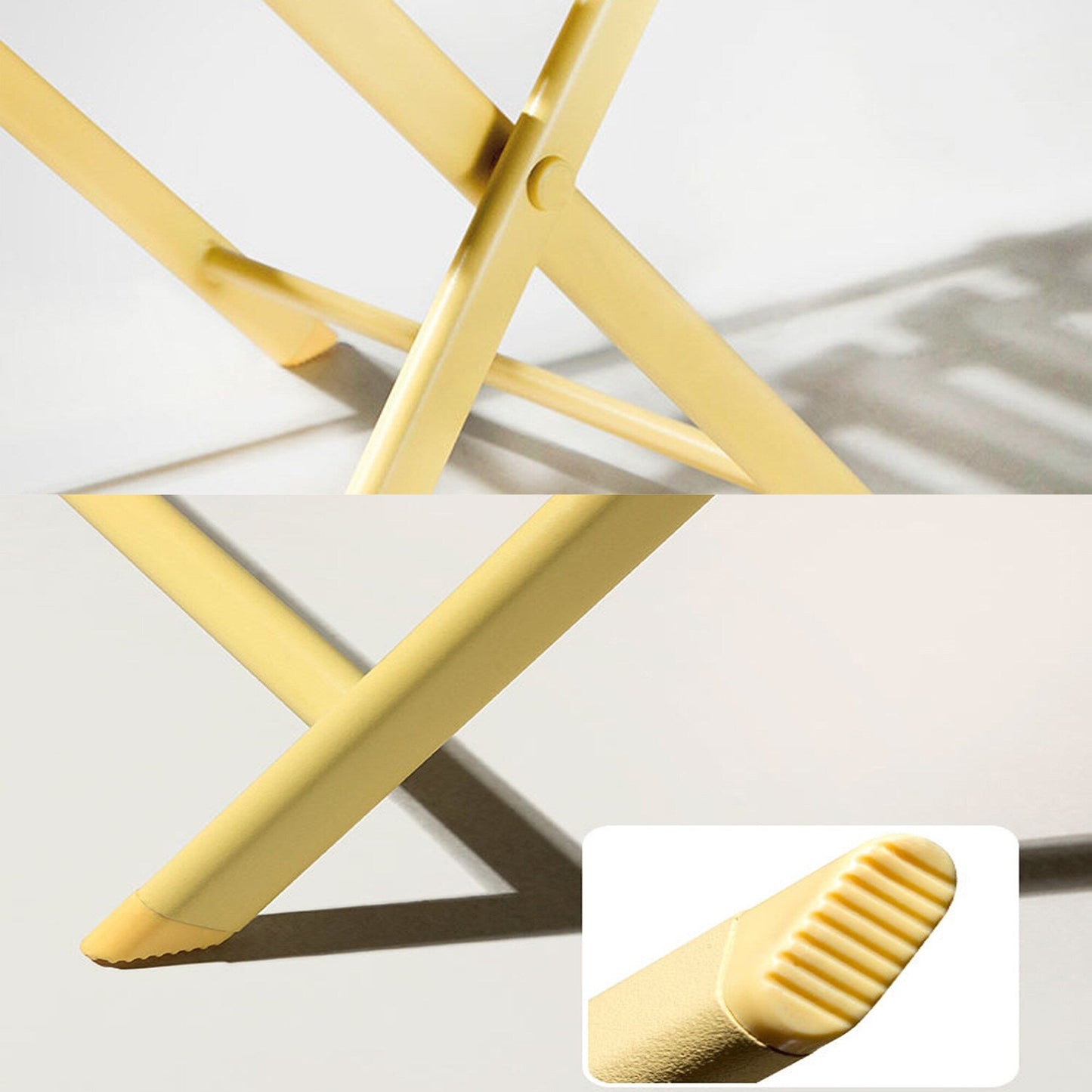 Set da Bistro Minimalista da 3 Pezzi per Patio: Tavolo Rotondo e Sedie Pieghevoli - Set-da-Bistro-da-3-Pezzi-per-Patio