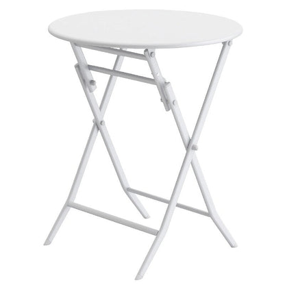 Set da Bistro Minimalista da 3 Pezzi per Patio: Tavolo Rotondo e Sedie Pieghevoli - Set-da-Bistro-da-3-Pezzi-per-Patio