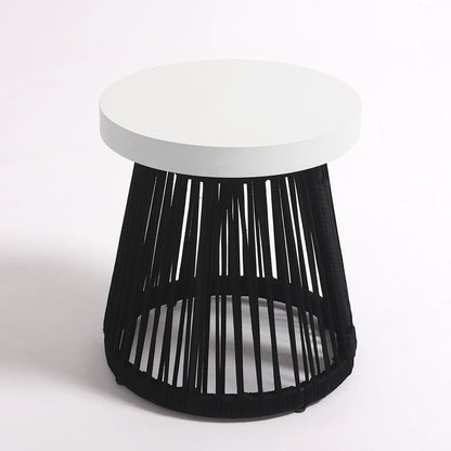 Set di 3 sedie da giardino girevoli con braccioli, sedie a forma di botte per il cortile