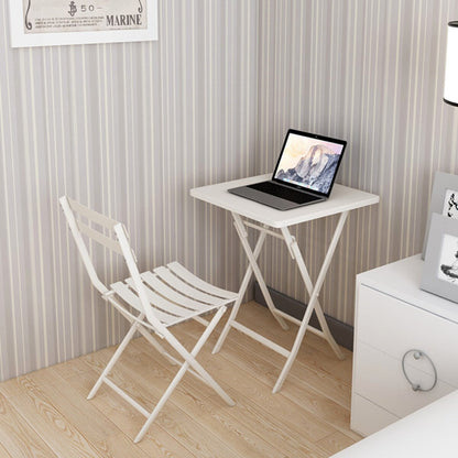 Set da giardino minimalista da 3 pezzi, pieghevole, con tavolo quadrato e sedie - 3 pezzi