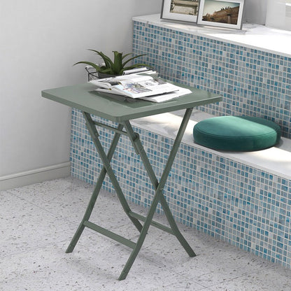 Set da giardino minimalista da 3 pezzi, pieghevole, con tavolo quadrato e sedie - 3 pezzi