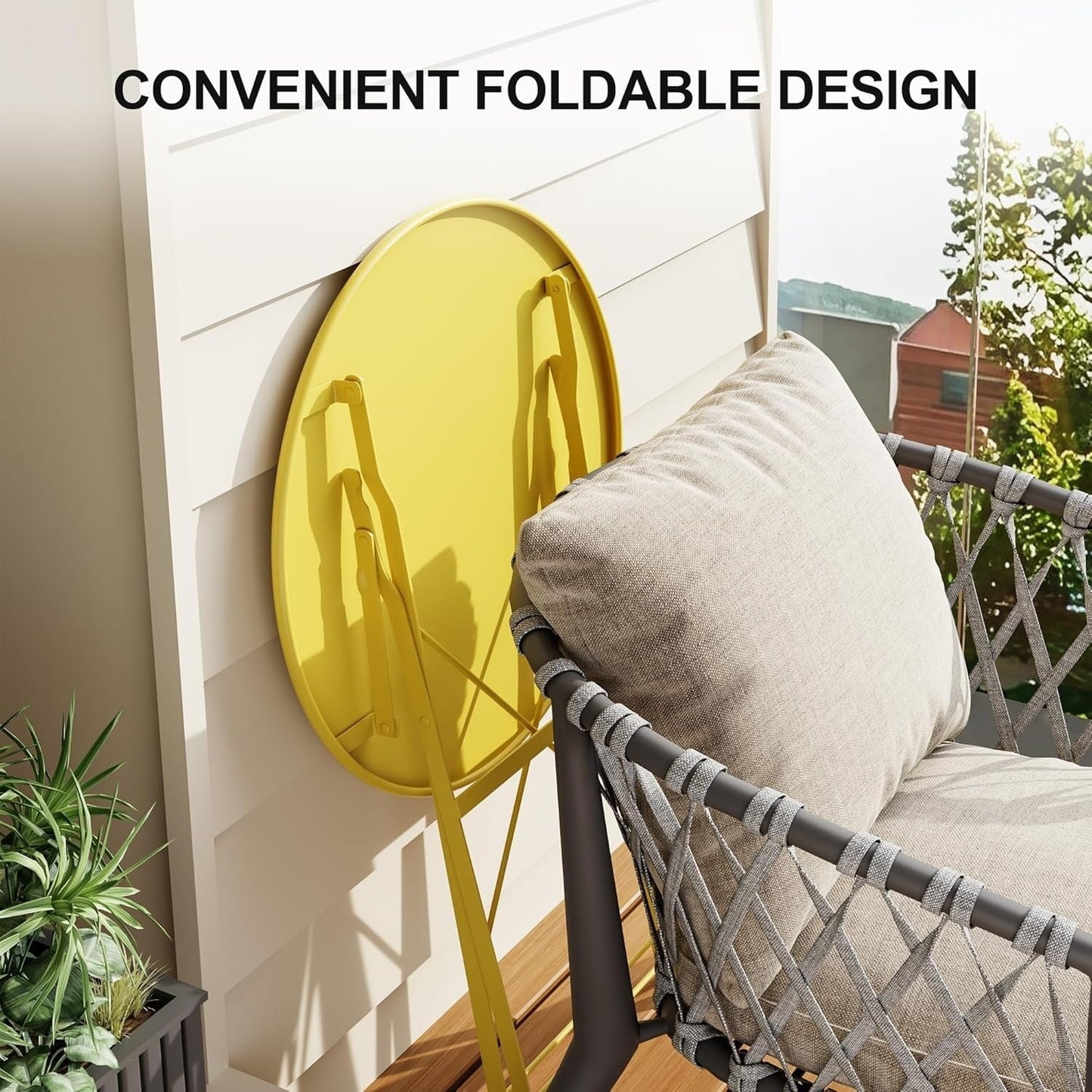 Set da Bistro da Esterno a 3 Pezzi