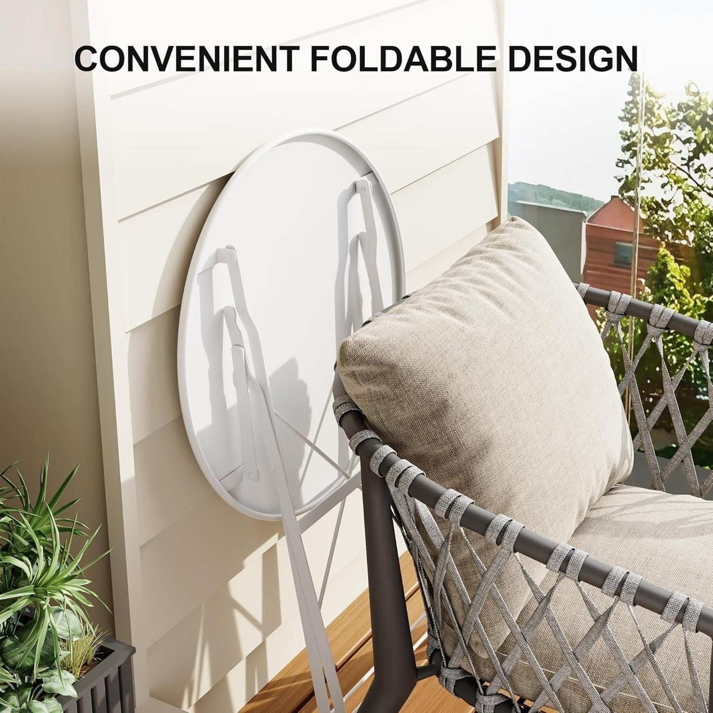 Set da Bistro da Esterno a 3 Pezzi