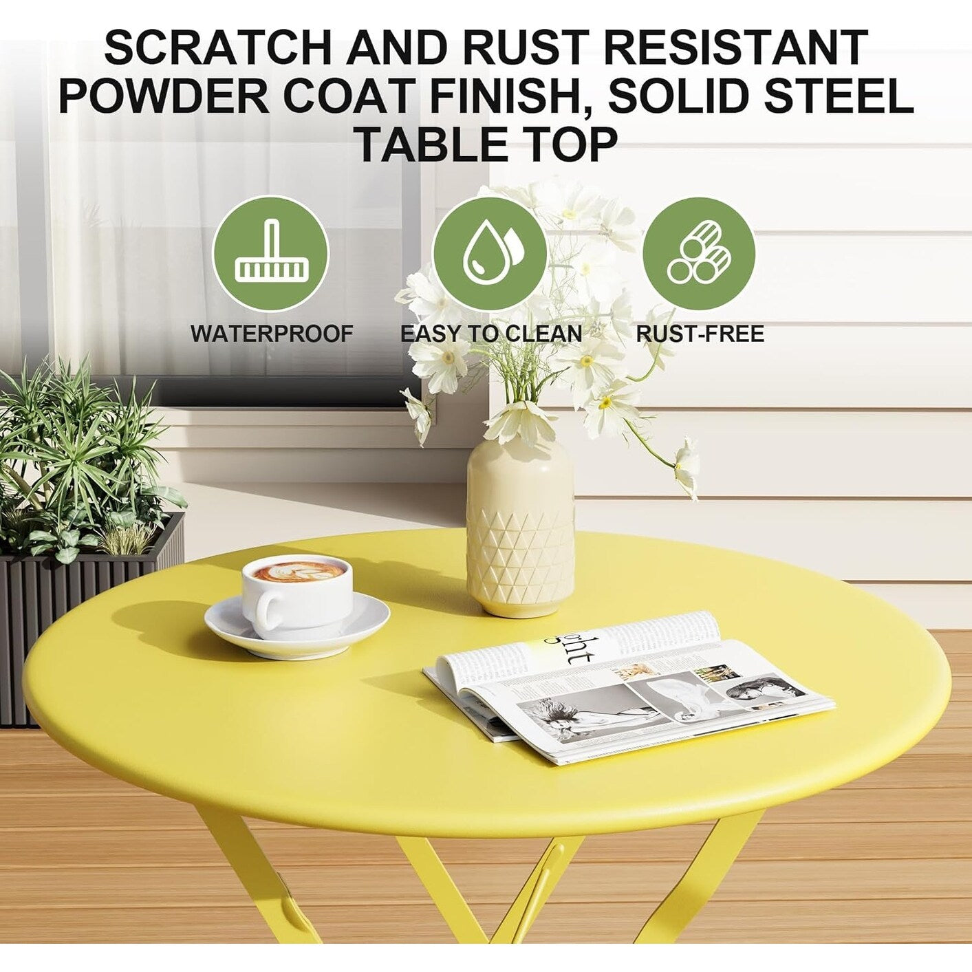 Set da Bistro da Esterno a 3 Pezzi