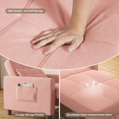 Divano letto trasformabile 3-in-1, divano letto estraibile, letto pieghevole convertibile per soggiorno