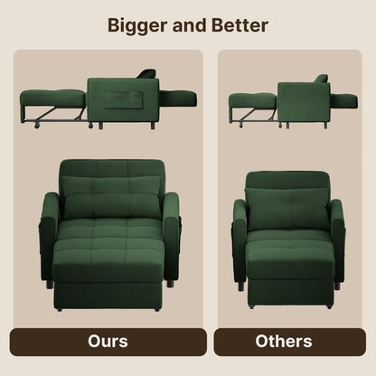 Divano letto trasformabile 3-in-1, divano letto estraibile, letto pieghevole convertibile per soggiorno