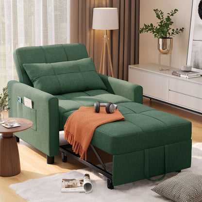 Divano letto trasformabile 3-in-1, divano letto estraibile, letto pieghevole convertibile per soggiorno