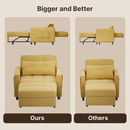 Divano letto trasformabile 3-in-1, divano letto estraibile, letto pieghevole convertibile per soggiorno