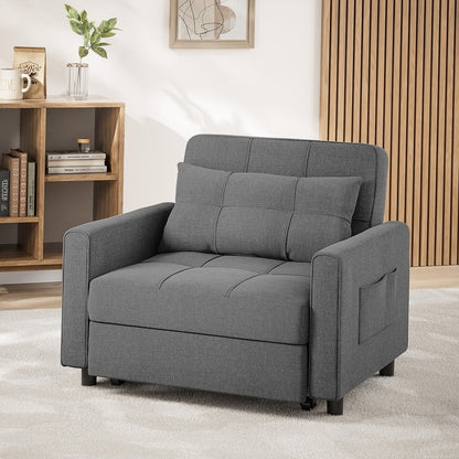 Divano letto trasformabile 3-in-1, divano letto estraibile, letto pieghevole convertibile per soggiorno