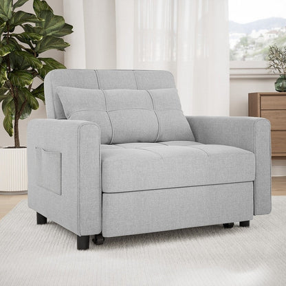 Divano letto trasformabile 3-in-1, divano letto estraibile, letto pieghevole convertibile per soggiorno
