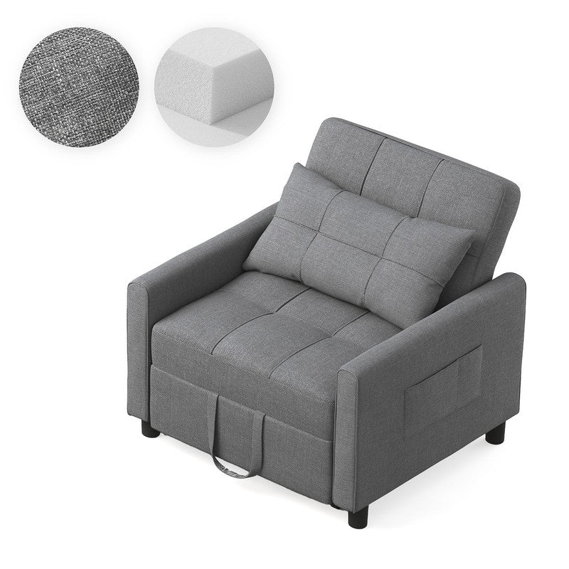 Divano letto trasformabile 3-in-1, divano letto estraibile, letto pieghevole convertibile per soggiorno