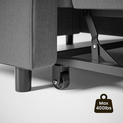 Divano letto trasformabile 3-in-1, divano letto estraibile, letto pieghevole convertibile per soggiorno