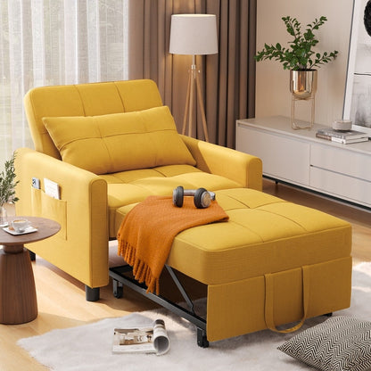 Divano letto trasformabile 3-in-1, divano letto estraibile, letto pieghevole convertibile per soggiorno